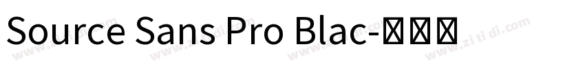 Source Sans Pro Blac字体转换